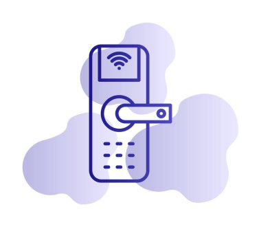 Akıllı Kapı simgesi vektör çizimi