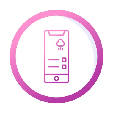 Telefon Hava Durumu Hava Durumu ikonu vektör illüstrasyon grafik tasarımı                                  