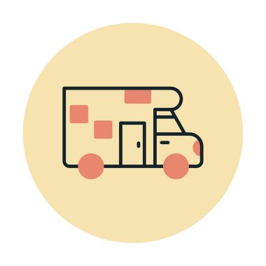 Van düz vektör simgesi