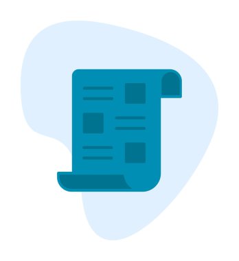 belge simgesi, vektör illüstrasyonu basit tasarım