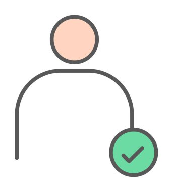 kullanıcı simgesi işaret vektörü çizimi 