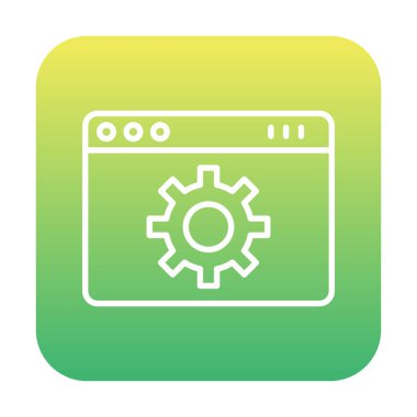 Web Sayfa Ayarları. simge basit illüstrasyon