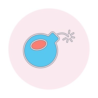 Bomba yassı ikon. vektör renk çizimi