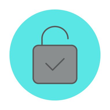 Beyaz arkaplanda asma kilit vektör çizimi