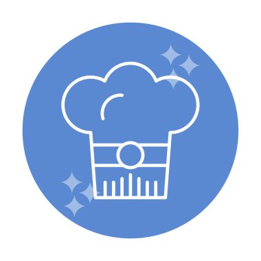 Şef şapka web simgesi beyaz arkaplanda izole edildi