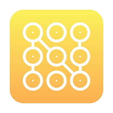 Desen ağ simgesi, vektör illüstrasyonu