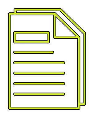 belge simgesi, vektör illüstrasyonu basit tasarım