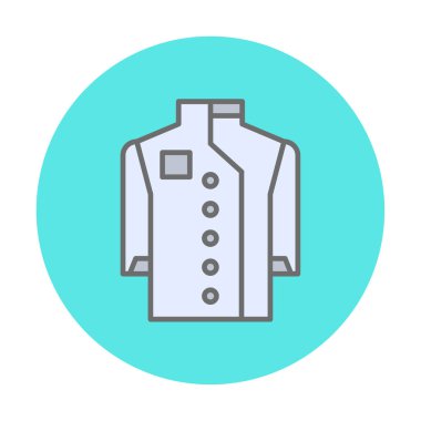 Chef Coat web simgesi, vektör illüstrasyonu