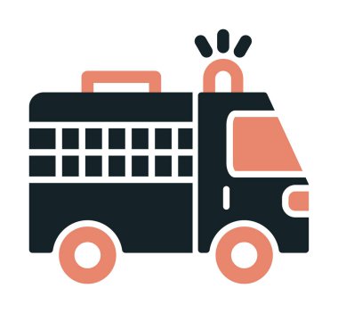 Van düz vektör simgesi