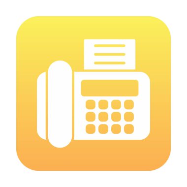 Faks makinesi. Web simgesi basit illüstrasyon