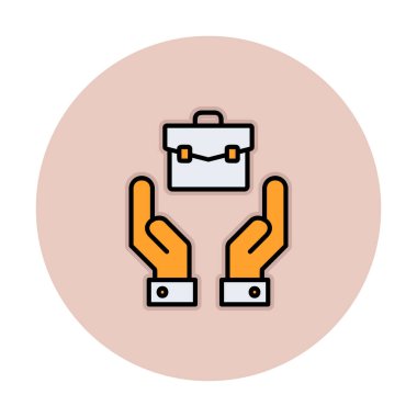 evrak çantası web basit simge illüstrasyonu