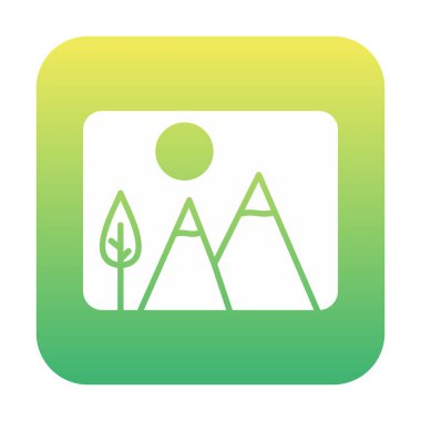 Doğa web simgesi, vektör illüstrasyonu 