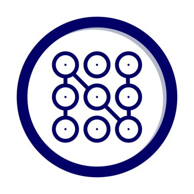 Desen ağ simgesi, vektör illüstrasyonu