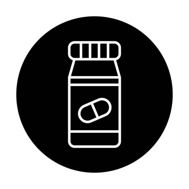 Hapları şişe simge vektör çizim