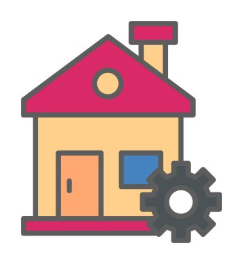 Ev onarım simge vektör çizim