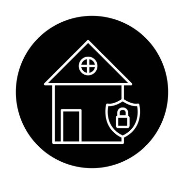 ev güvenlik simgesi, vektör çizim                                    