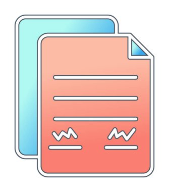 belge web simgesi vektör illüstrasyonu 