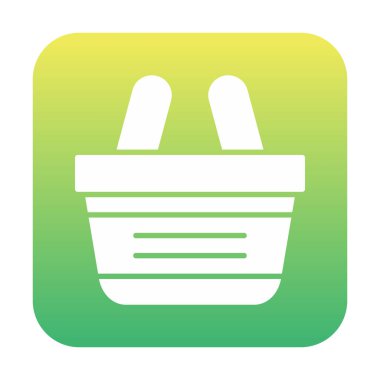 Alışveriş sepeti ikonu vektör illüstrasyonu          