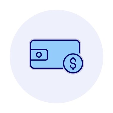 wallet icon, vector illustration simple design