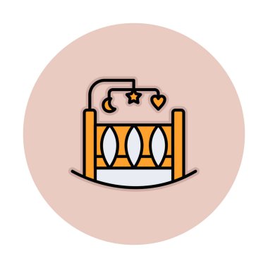  Crib icon vector illustration