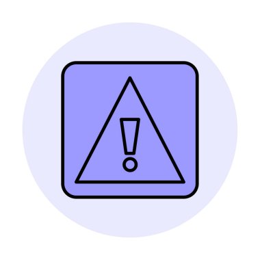 Dikkat İşareti simgesi vektör illüstrasyonu