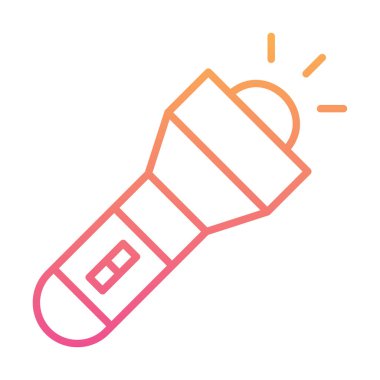 Seyahat fenerinin düz simgesi. Renkli vektör çizimi