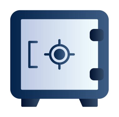 Güvenli simge, loker işareti, vektör illüstrasyonu