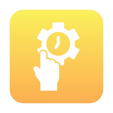 vites şekilli saat, Zaman Yönetimi konsepti, vektör illüstrasyonu 