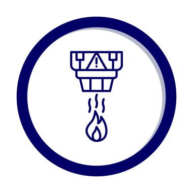 Duman dedektörü web simgesi vektör çizimi