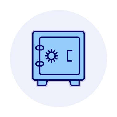 Güvenli simge, loker işareti, vektör illüstrasyonu