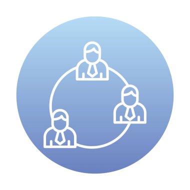 Takım iş web simgesi, vektör çizim