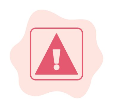 Dikkat İşareti simgesi vektör illüstrasyonu