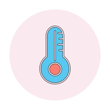 termometre simgesi düz biçim vektör çizimi  