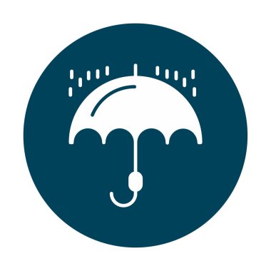 şemsiye simgesi vektör illüstrasyonu 