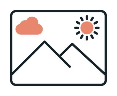 Resim simgesi. Web vektör illüstrasyonu