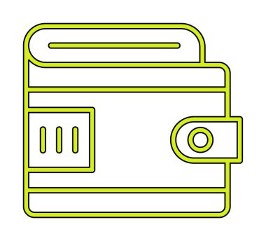 wallet icon, vector illustration simple design