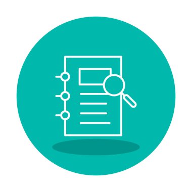 ofis kağıdı ve büyüteç