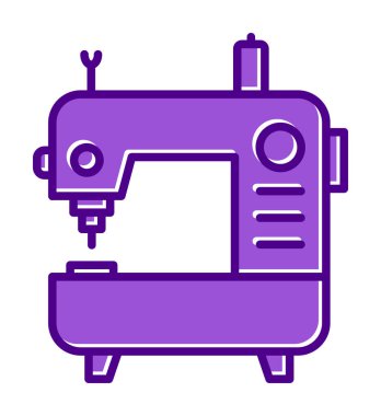 Dikiş makinesi ağ simgesi vektör çizimi