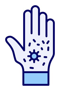 kirli el simgesi, vektör illüstrasyonu