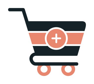 Cart alışveriş simgesine basit Ekle, vektör illüstrasyonu