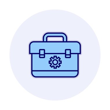 Araç takımı, araç kutusu düz simgesi, vektör illüstrasyonu