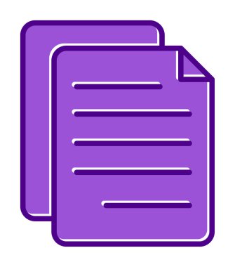 belge düz simgesi, vektör illüstrasyonu 