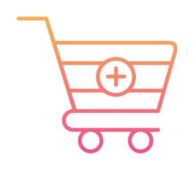 Cart alışveriş simgesine basit Ekle, vektör illüstrasyonu