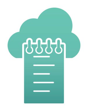 bulut veri çizgisi ikonu vektör illüstrasyonu