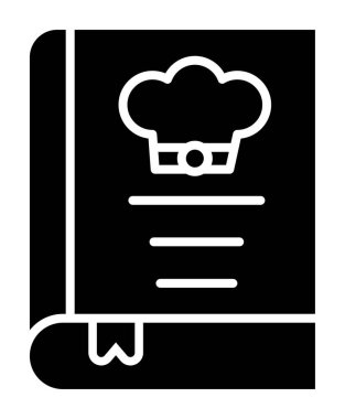 Şef kitap ikonu vektör illüstrasyonu 