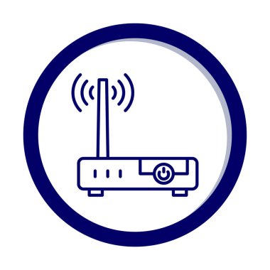 wifi sinyali, Router Aygıt vektör illüstrasyon tasarımı