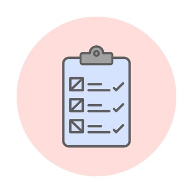 Kontrol listesi vektör simgesi modern basit vektör illüstrasyonu