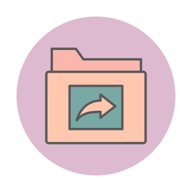 klasör renkli vektör simgesi 