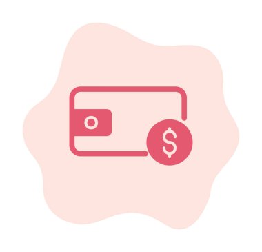 wallet icon, vector illustration simple design