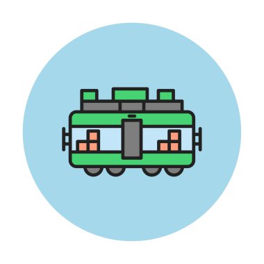 Tren kargosunun vektör çizimi